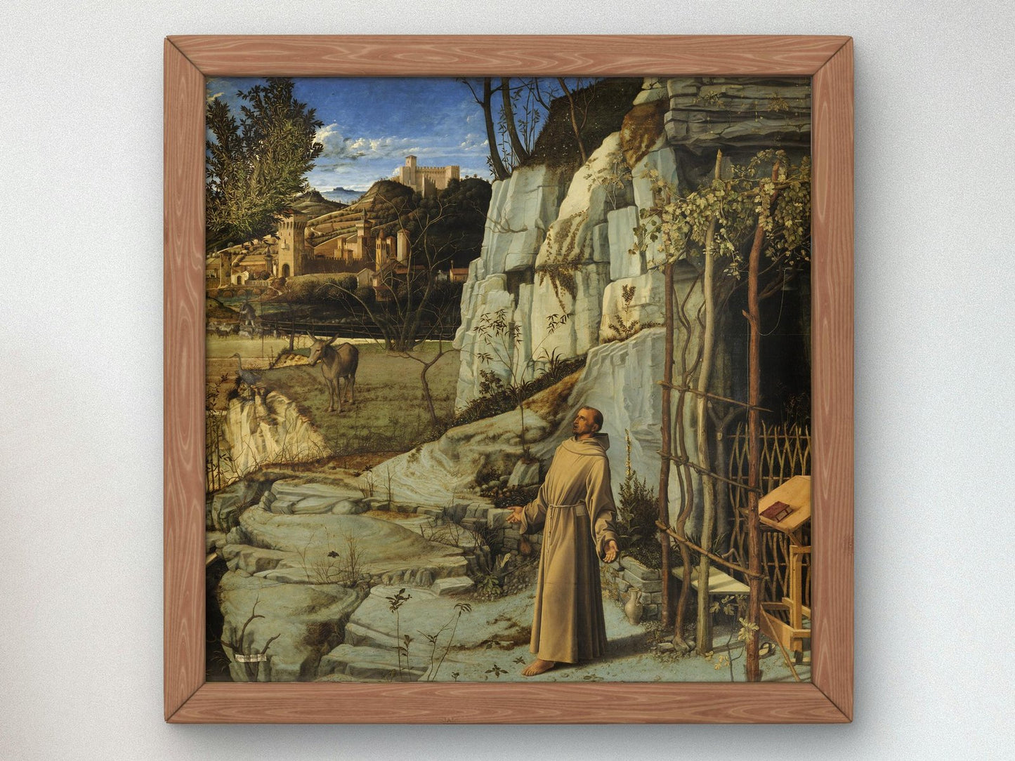 St. Francis in the Desert by Giovanni Bellini, 1480, Renaissance, fine art print