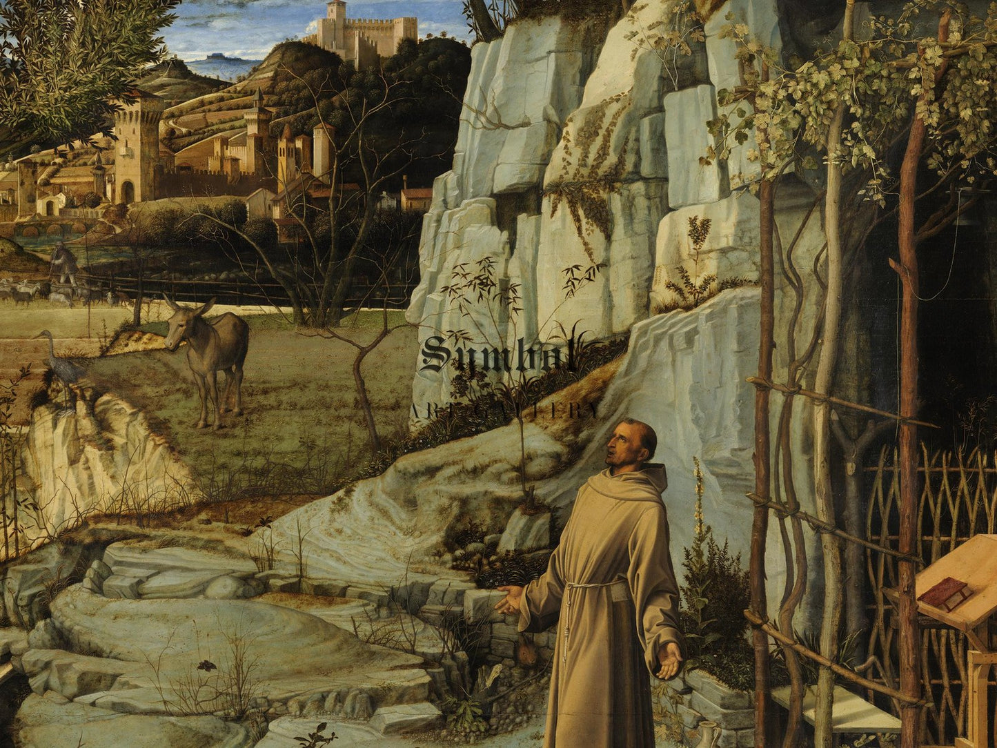 St. Francis in the Desert by Giovanni Bellini, 1480, Renaissance, fine art print