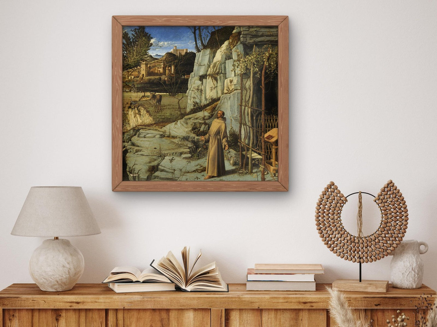 St. Francis in the Desert by Giovanni Bellini, 1480, Renaissance, fine art print