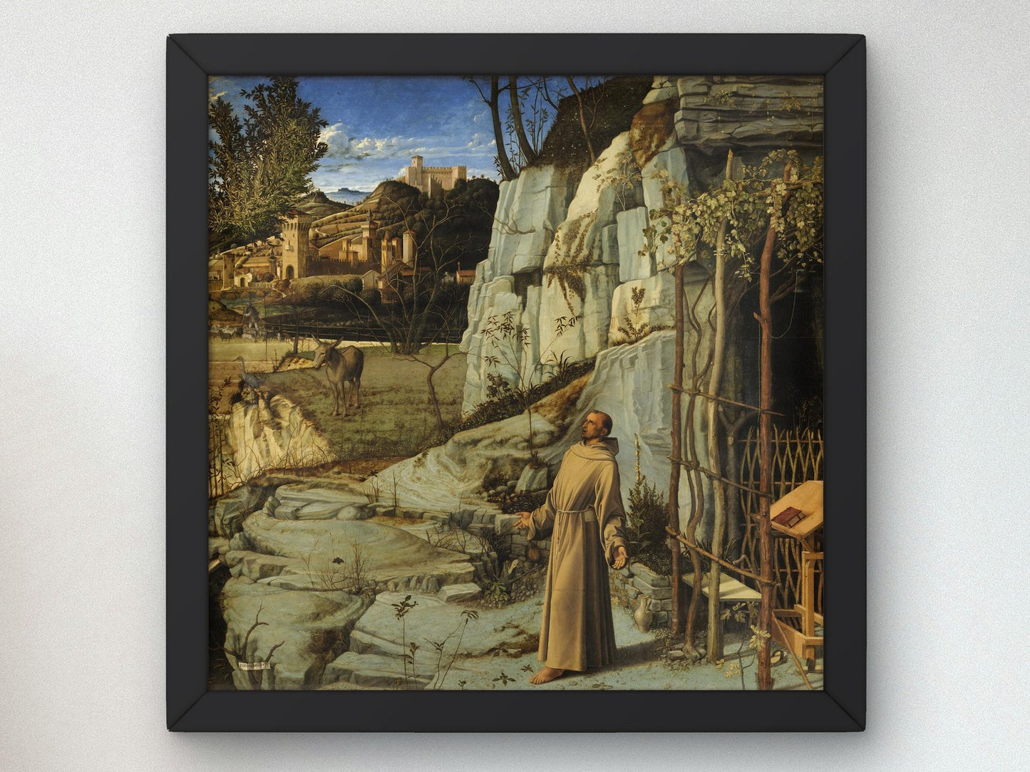 St. Francis in the Desert by Giovanni Bellini, 1480, Renaissance, fine art print