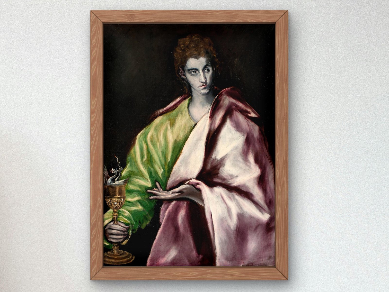 Saint John the Evangelist by El Greco, 1610, Baroque and Chiaroscuro, fine art print