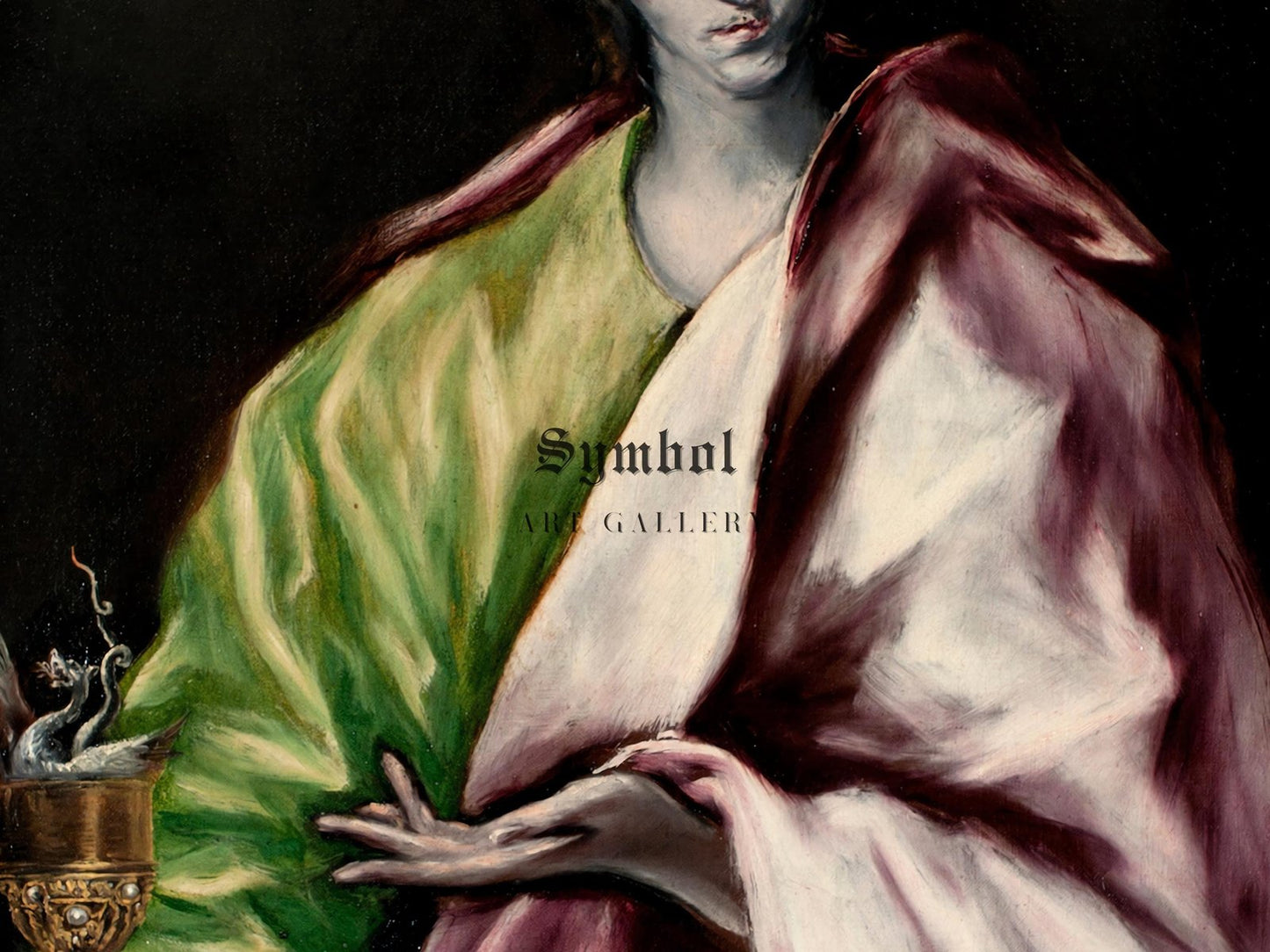 Saint John the Evangelist by El Greco, 1610, Baroque and Chiaroscuro, fine art print