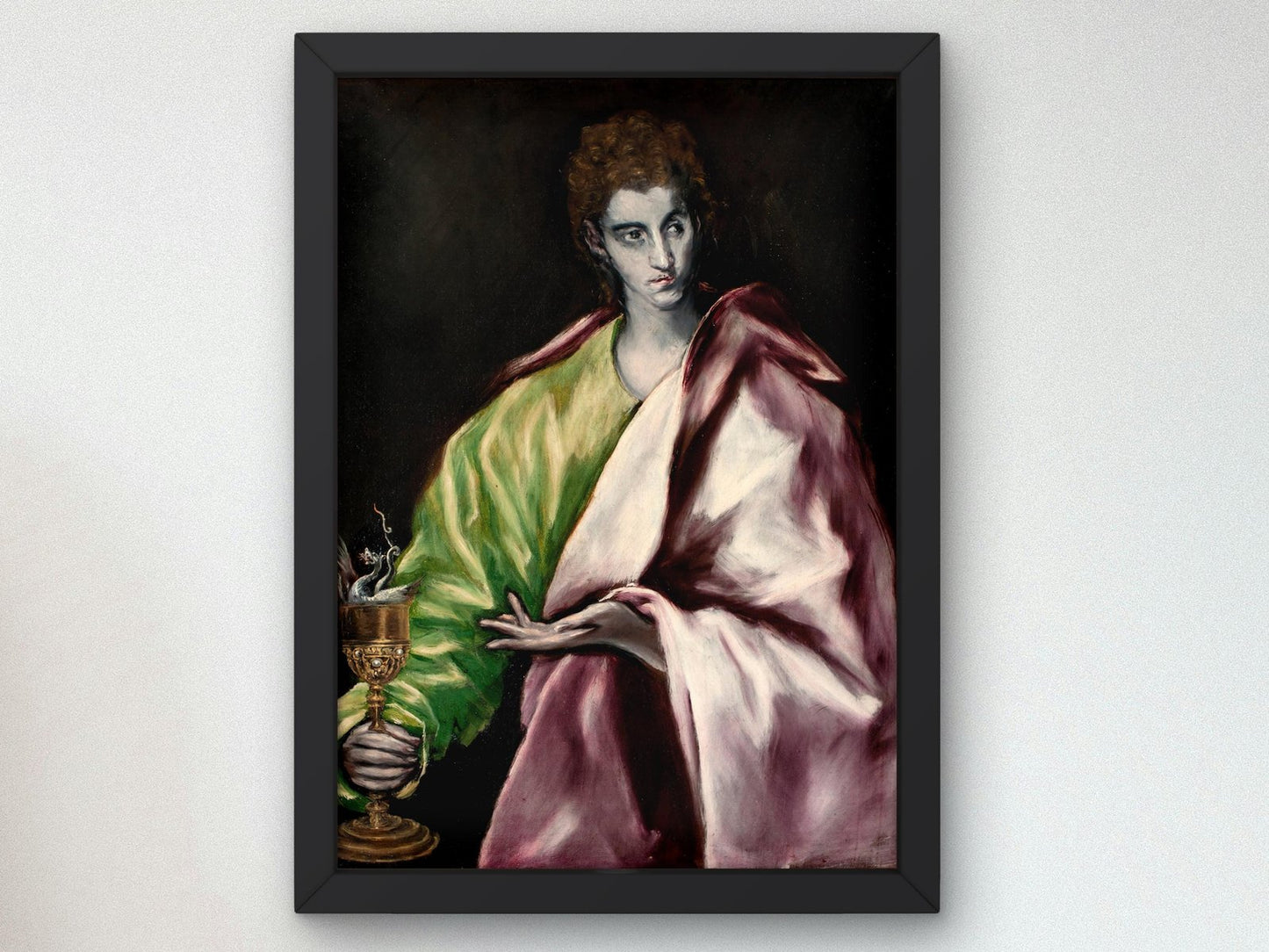 Saint John the Evangelist by El Greco, 1610, Baroque and Chiaroscuro, fine art print