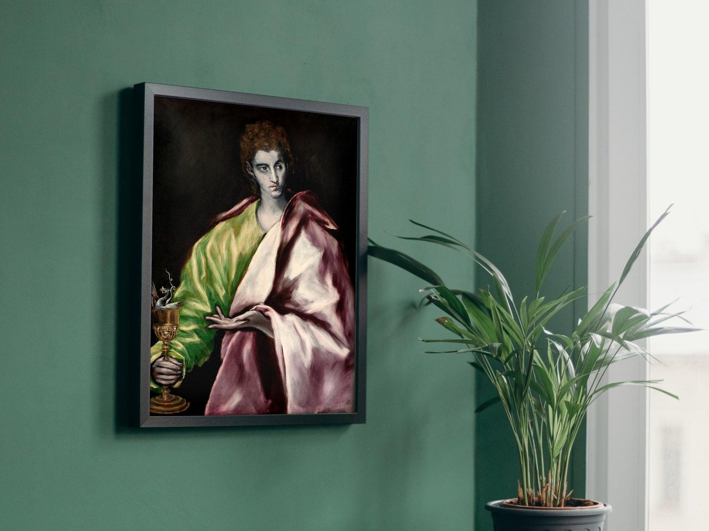 Saint John the Evangelist by El Greco, 1610, Baroque and Chiaroscuro, fine art print