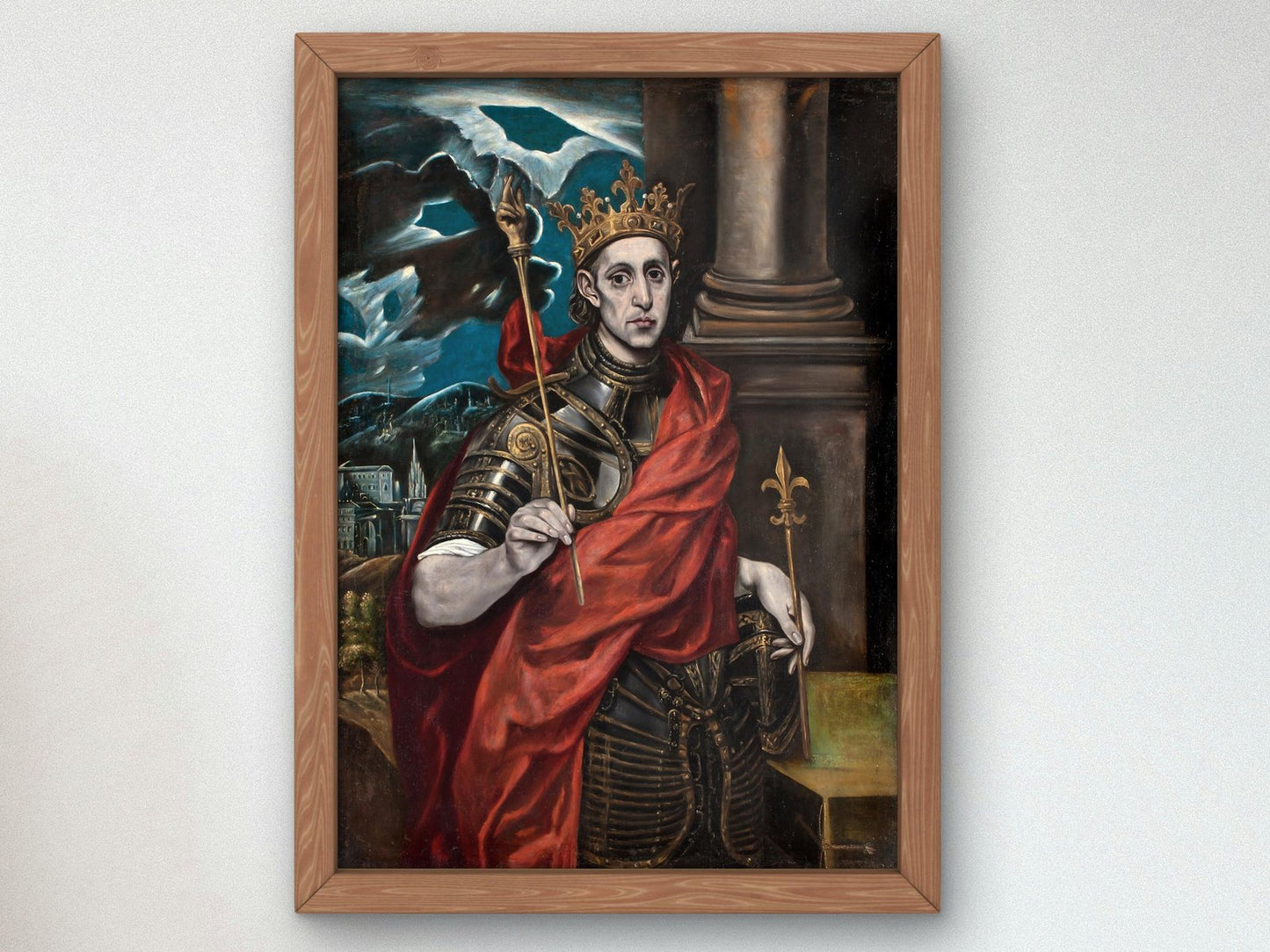 Saint Louis King of France by El Greco, 1600, Baroque and Chiaroscuro, fine art print