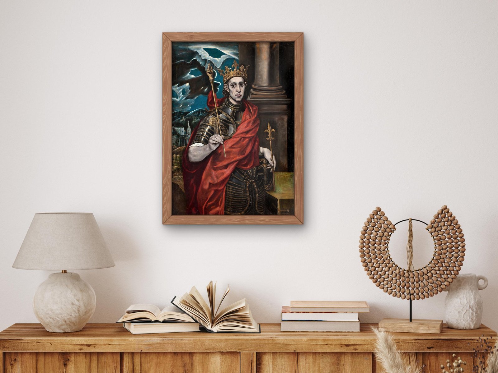 Saint Louis King of France by El Greco, 1600, Baroque and Chiaroscuro, fine art print