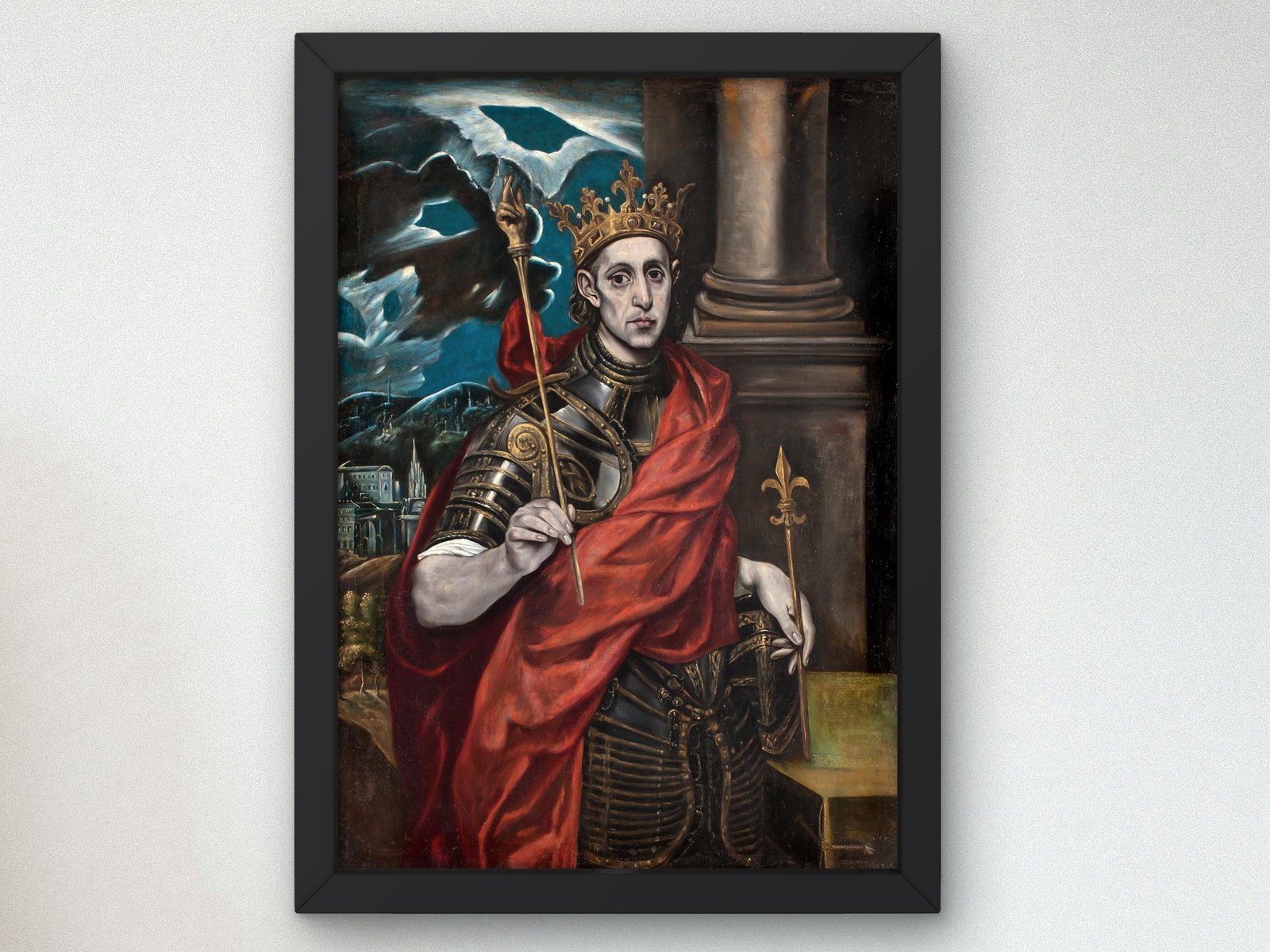 Saint Louis King of France by El Greco, 1600, Baroque and Chiaroscuro, fine art print