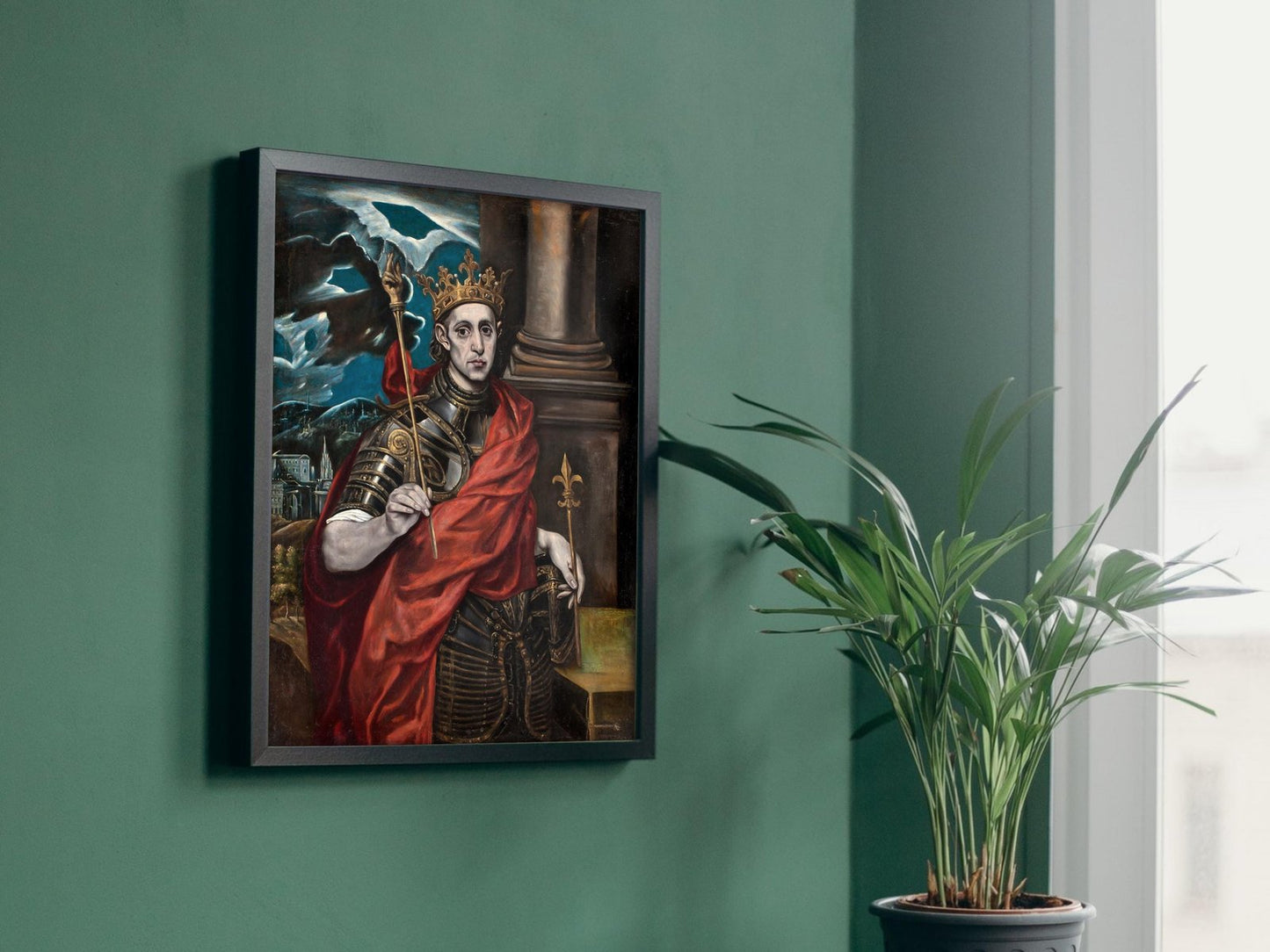 Saint Louis King of France by El Greco, 1600, Baroque and Chiaroscuro, fine art print