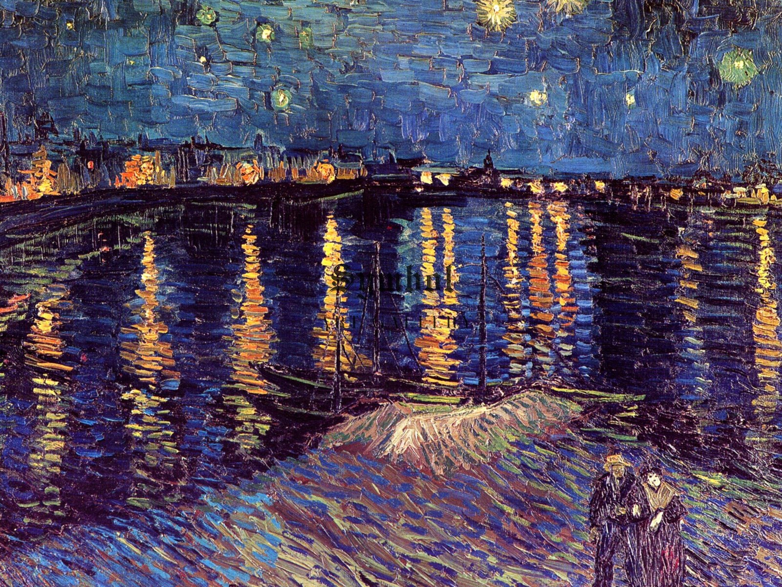 Starry Night Over the Rhone by Vincent van Gogh, 1888, Post-Impressionism, fine art print