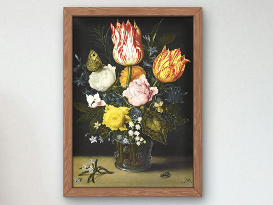 Still Life of Flowers by Ambrosius Bosschaert the Elder, 1619, Baroque and Chiaroscuro, fine art print