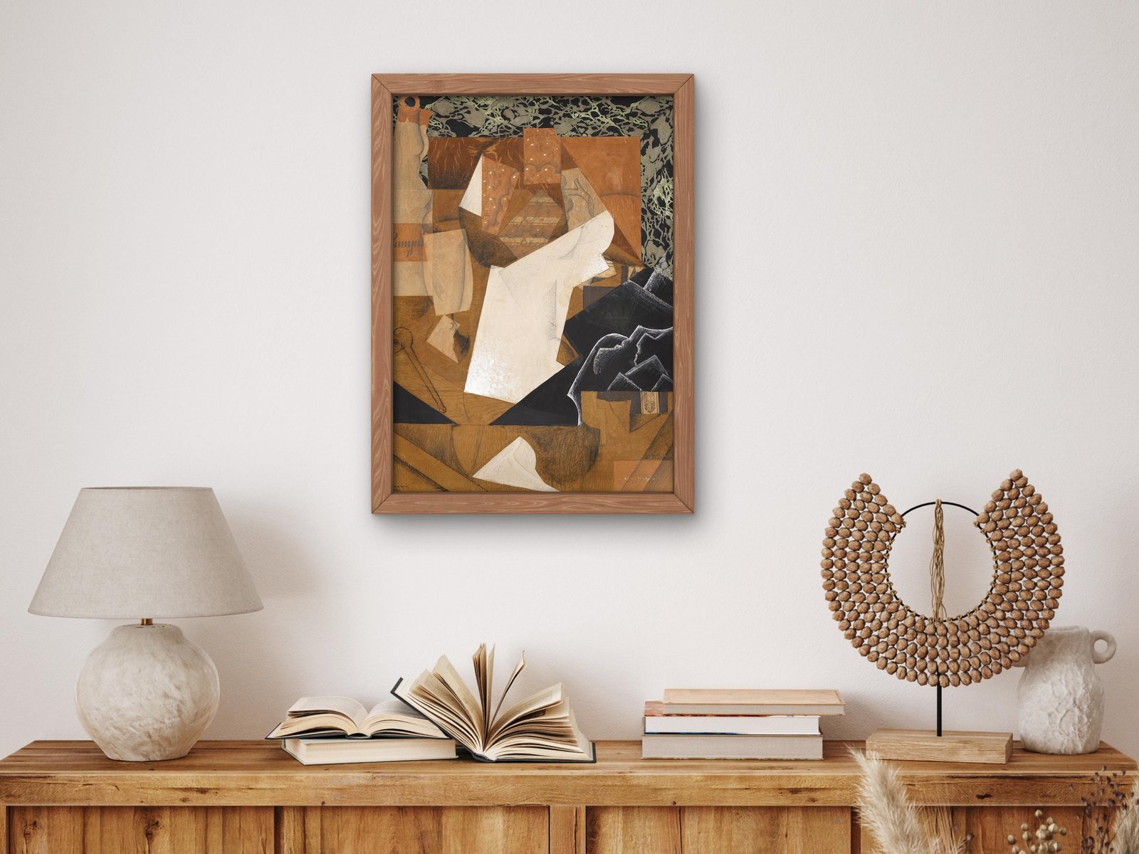 Still Life with Grapes by Juan Gris, 1914, Cubism and Abstract Art, fine art print