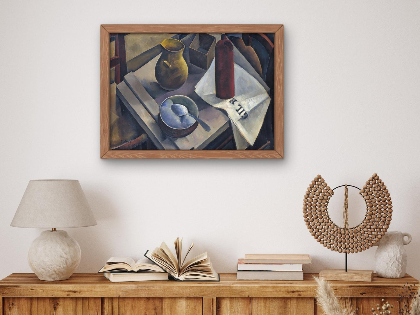 Still Life with Newspaper by Moïse Kisling, 1913, Cubism and Abstract Art, fine art print