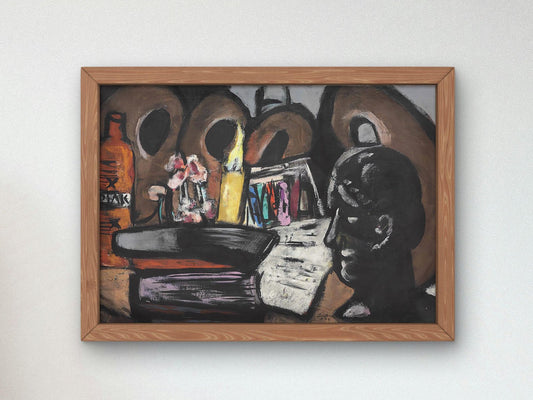 Still Life with Palettes by Max Beckmann, 1944, Expressionism and Fauvism, fine art print