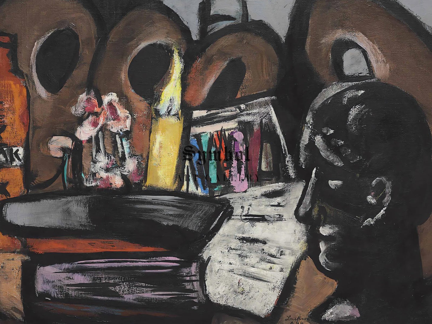 Still Life with Palettes by Max Beckmann, 1944, Expressionism and Fauvism, fine art print