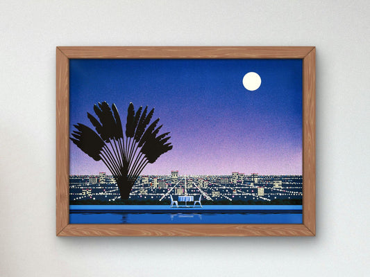 Still Of The Night II by Hiroshi Nagai, 1985, contemporary Japanese urban landscape fine art print