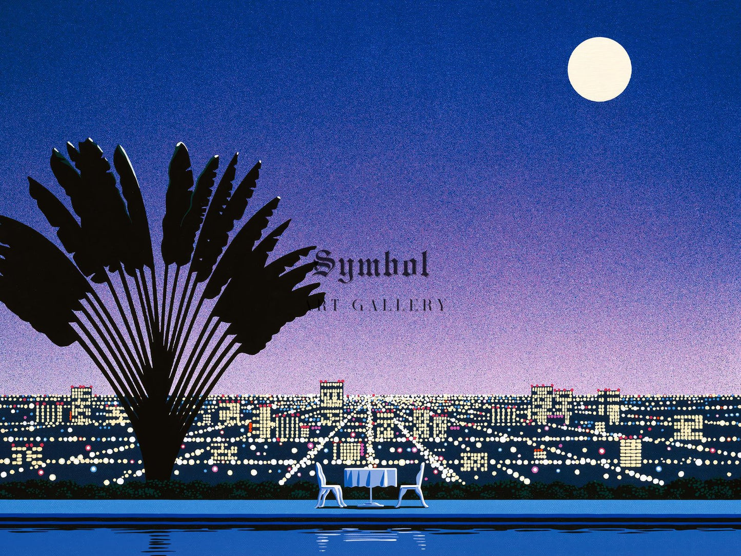Still Of The Night II by Hiroshi Nagai, 1985, contemporary Japanese urban landscape fine art print