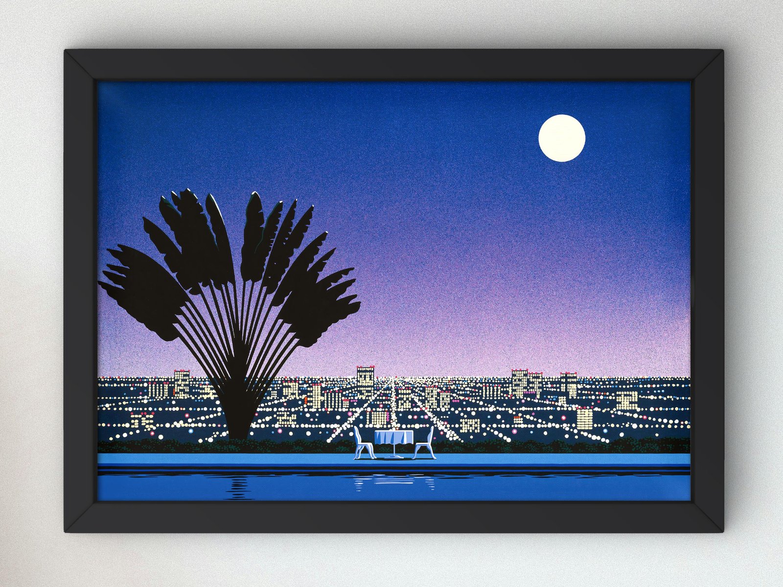 Still Of The Night II by Hiroshi Nagai, 1985, contemporary Japanese urban landscape fine art print