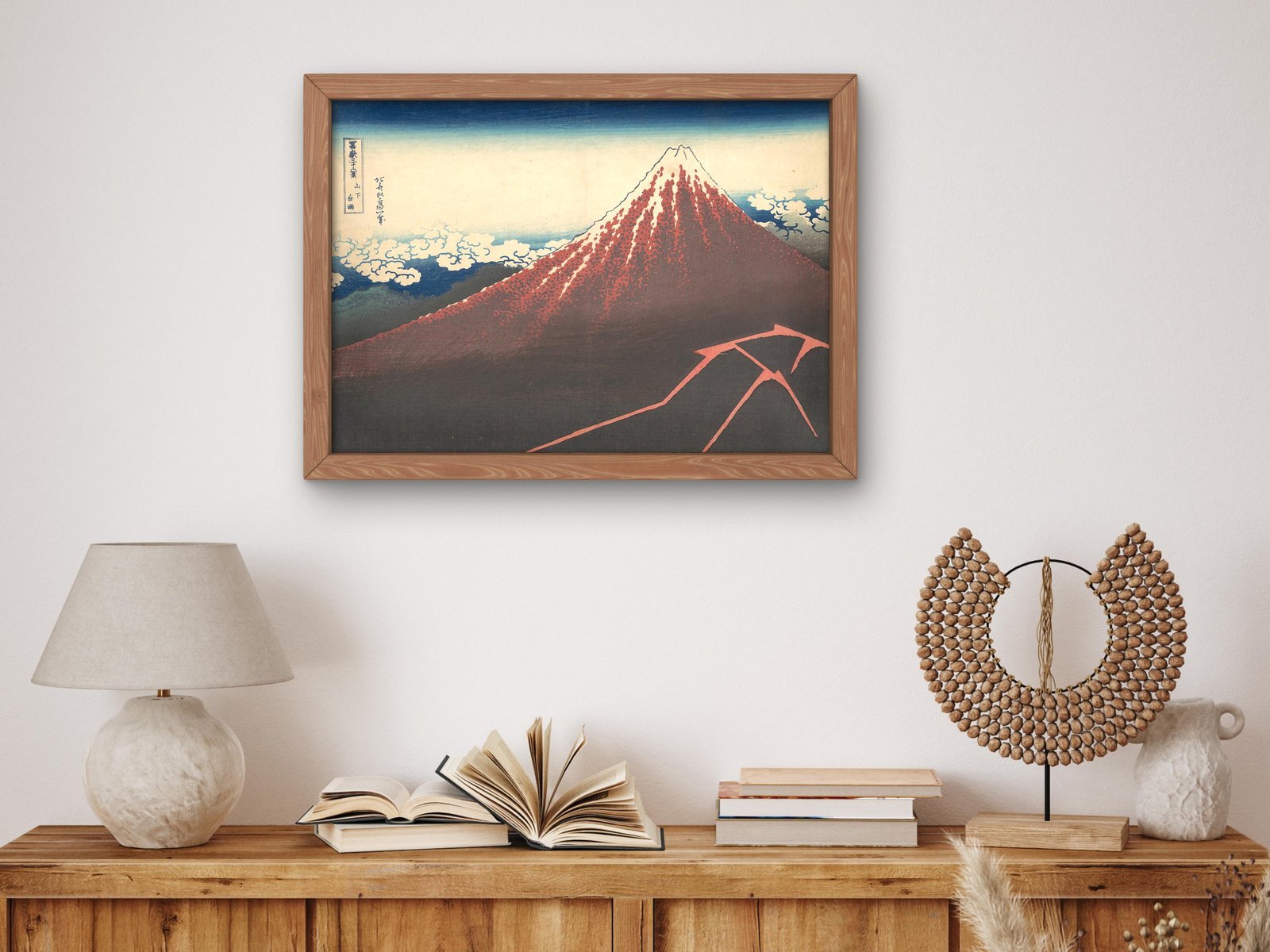 Storm Below Mount Fuji by Hokusai, 1832, Japanese Woodblock Prints, fine art print