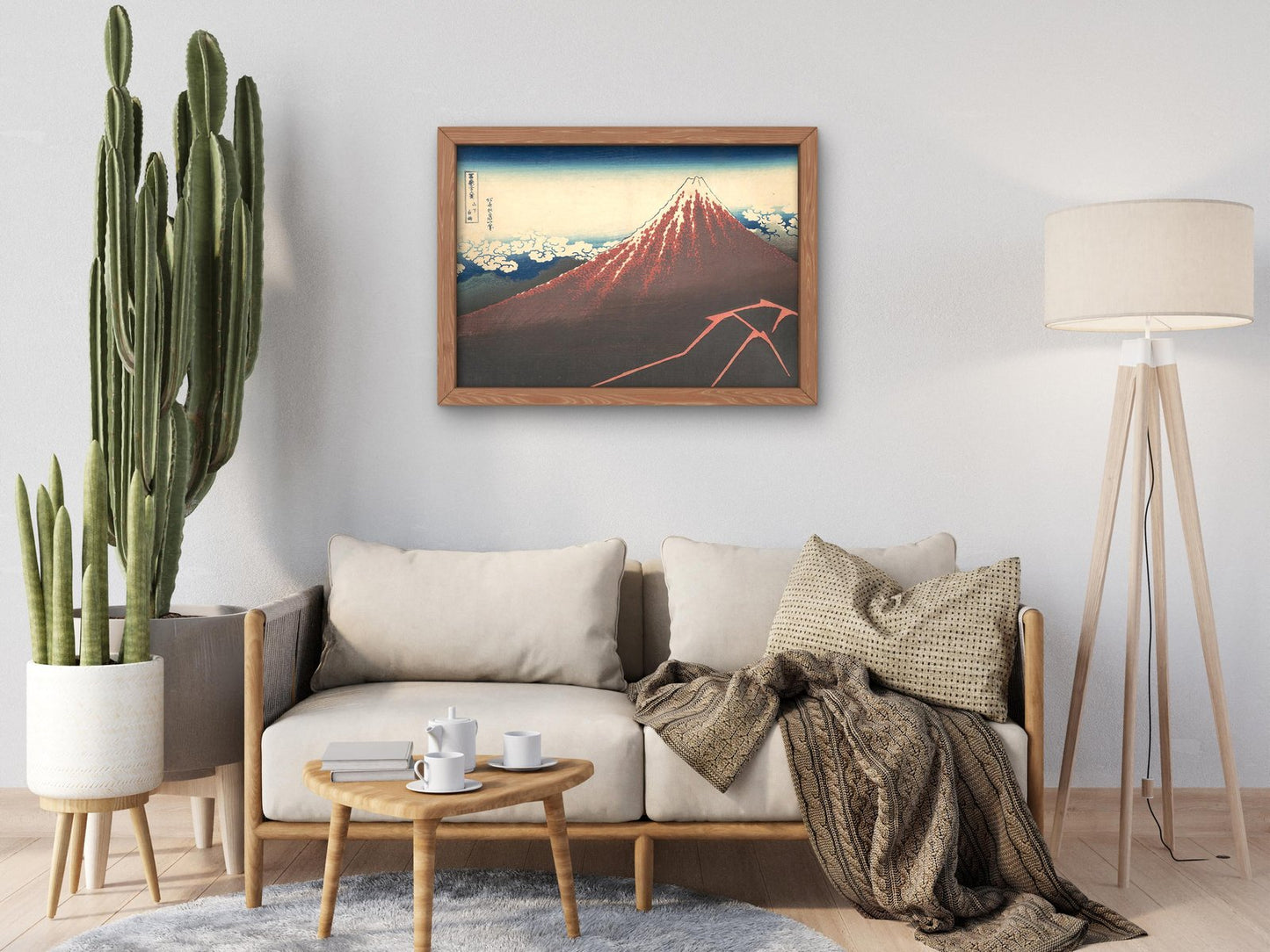 Storm Below Mount Fuji by Hokusai, 1832, Japanese Woodblock Prints, fine art print