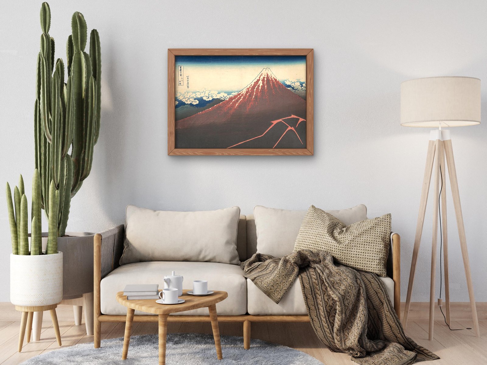 Storm Below Mount Fuji by Hokusai, 1832, Japanese Woodblock Prints, fine art print