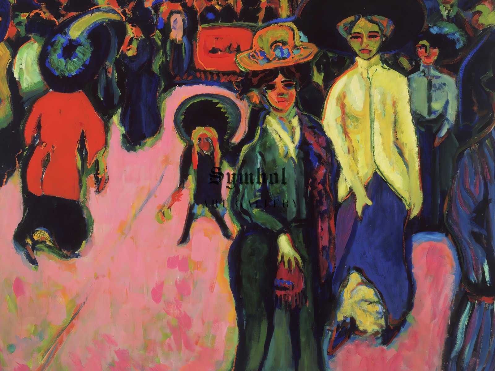 Street, Dresden by Ernst Ludwig Kirchner, 1908, Expressionism and Fauvism, fine art print