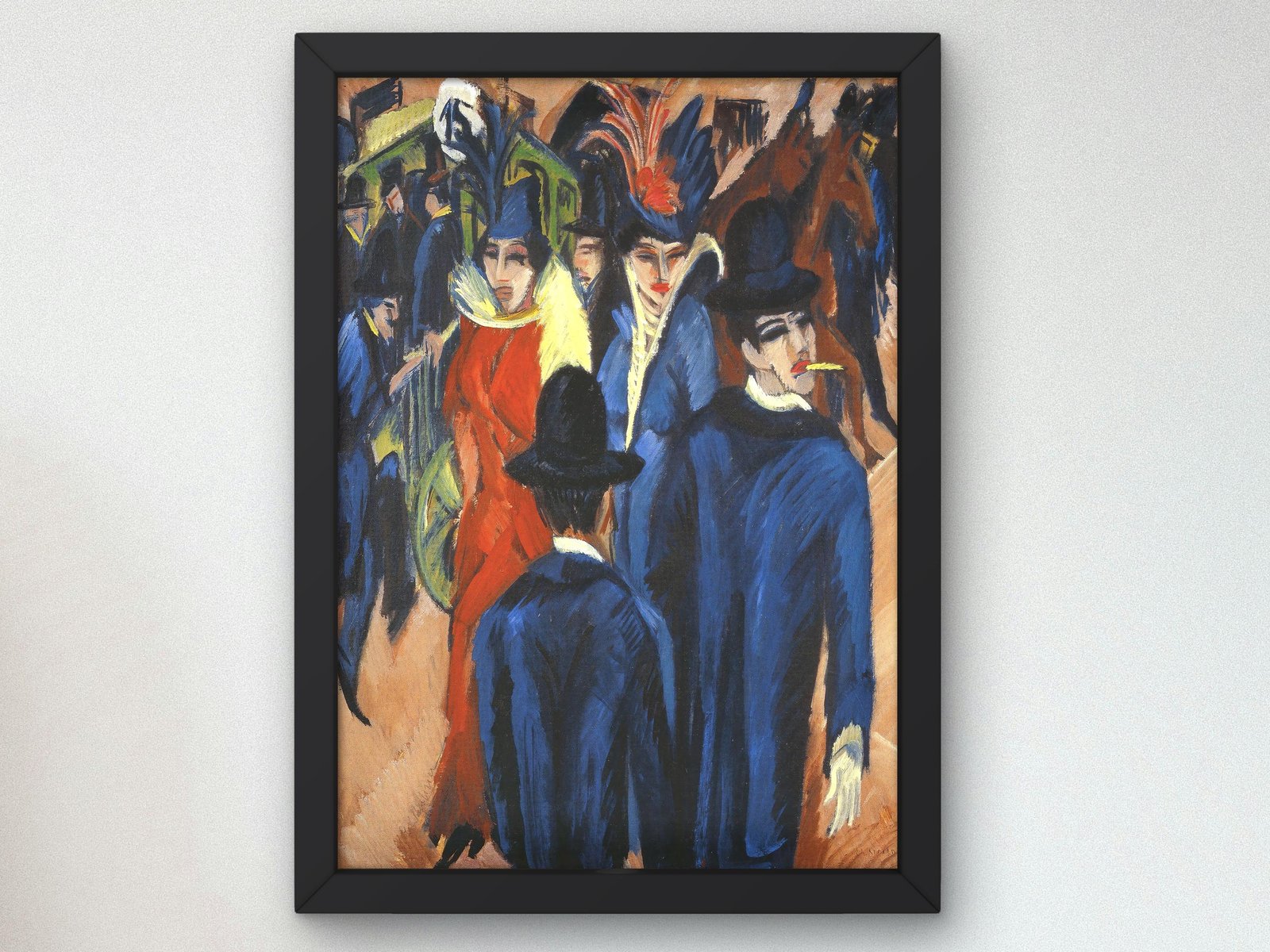 Street Scene in Berlin by Ernst Ludwig Kirchner, 1913, Expressionism, fine art print