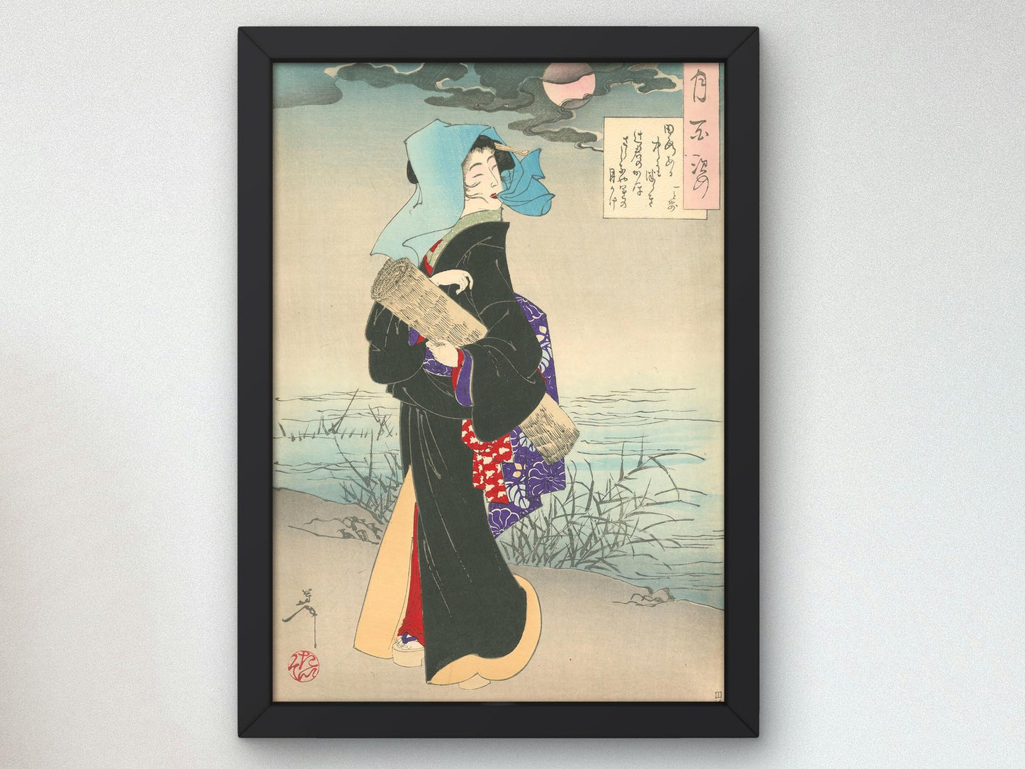 Streetwalker by Moonlight by Tsukioka Yoshitoshi, 1887, Japanese Woodblock Prints, fine art print