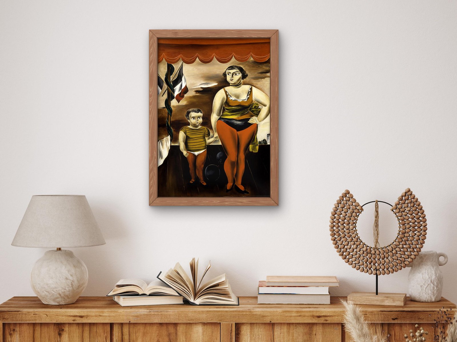 Strong Woman and Child by Yasuo Kuniyoshi, 1925, Art Deco and American Modernism, fine art print