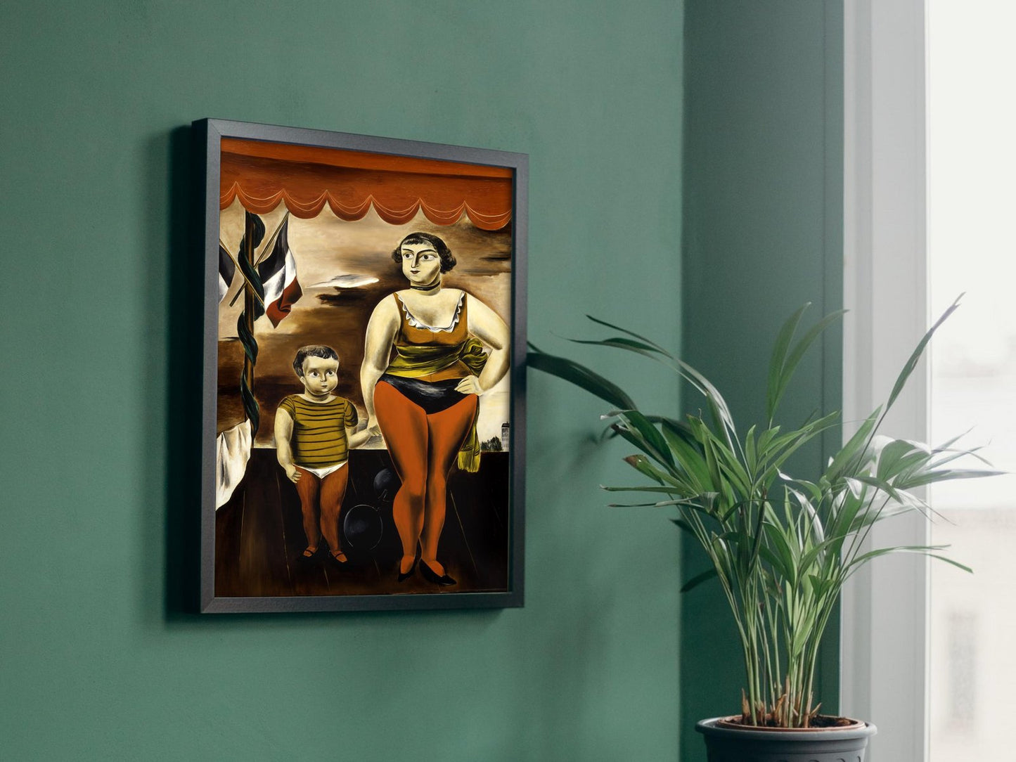 Strong Woman and Child by Yasuo Kuniyoshi, 1925, Art Deco and American Modernism, fine art print