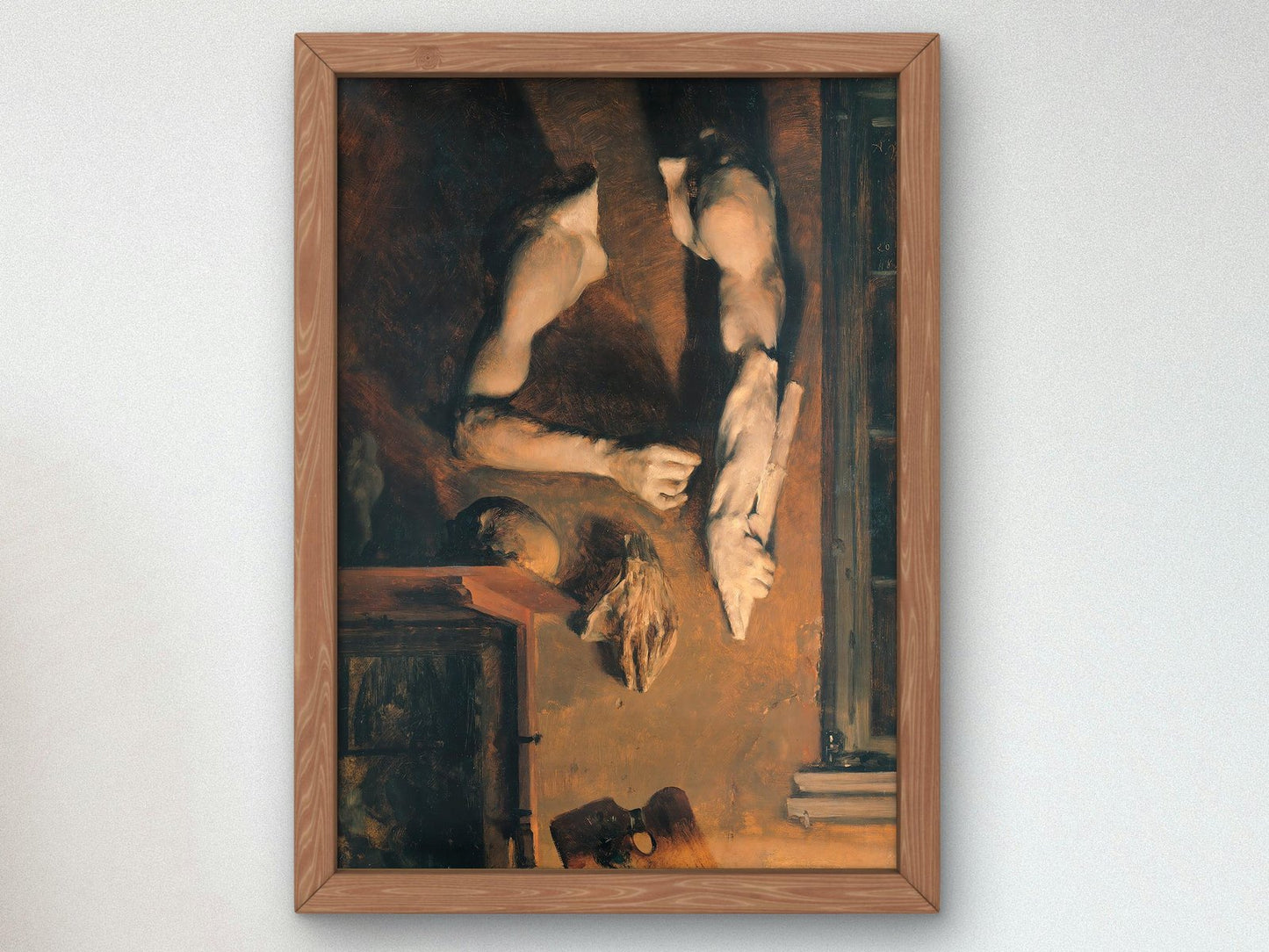 Studio Wall by Adolph von Menzel, 1852, Realism and Naturalism, fine art print