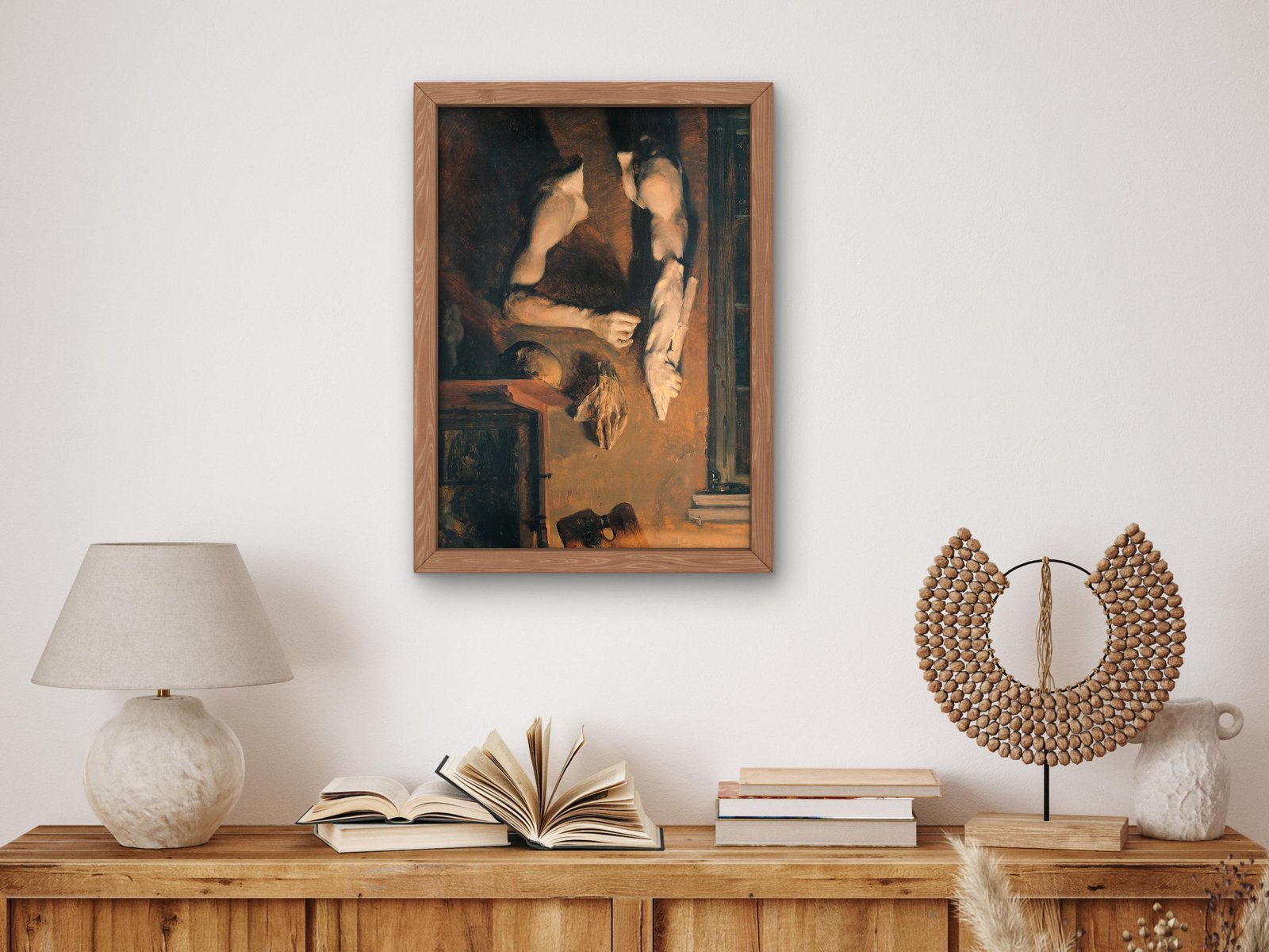 Studio Wall by Adolph von Menzel, 1852, Realism and Naturalism, fine art print