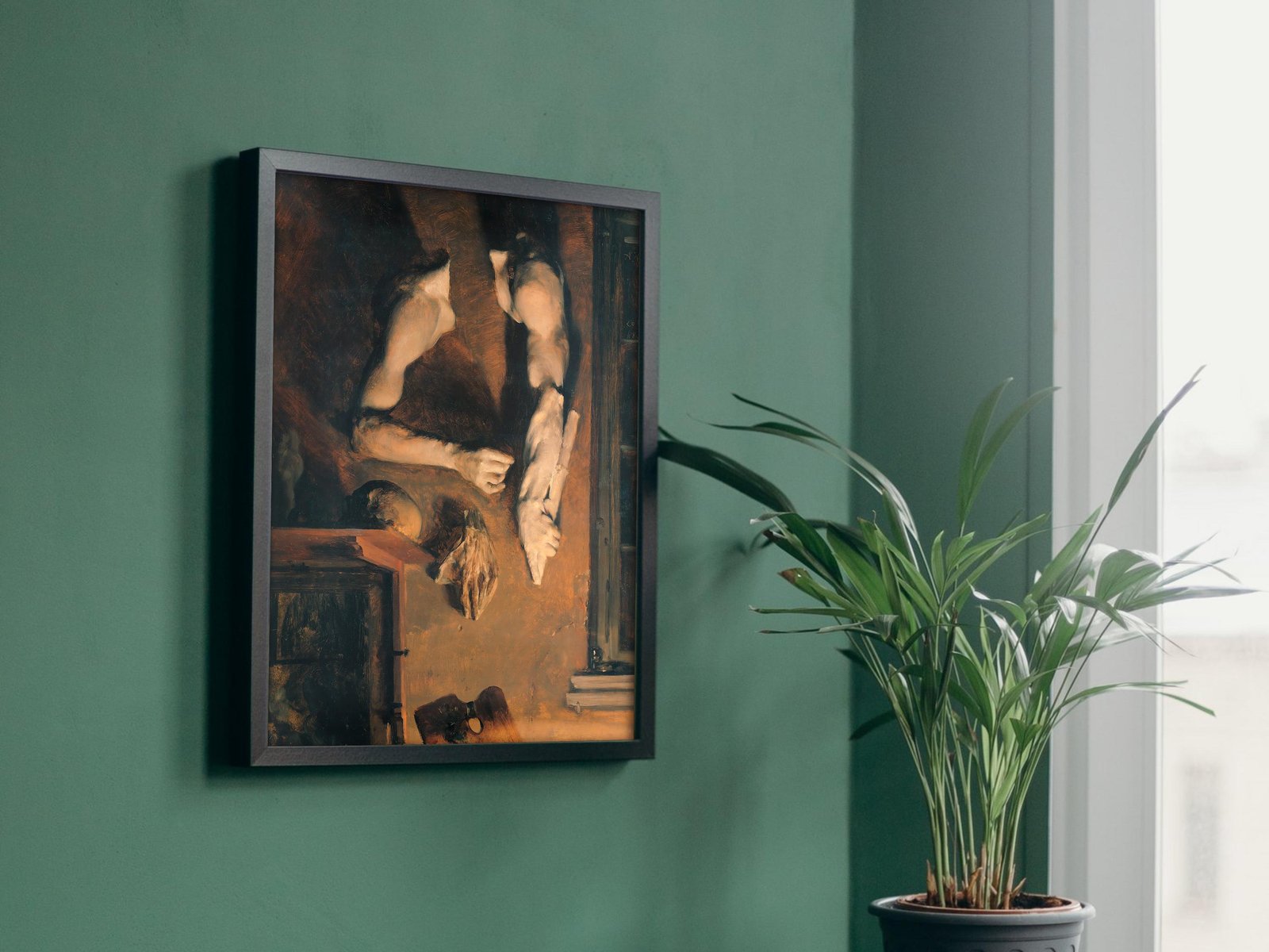 Studio Wall by Adolph von Menzel, 1852, Realism and Naturalism, fine art print