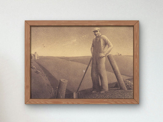 Study for In the Spring by Grant Wood, 1939, American Modernism, fine art print