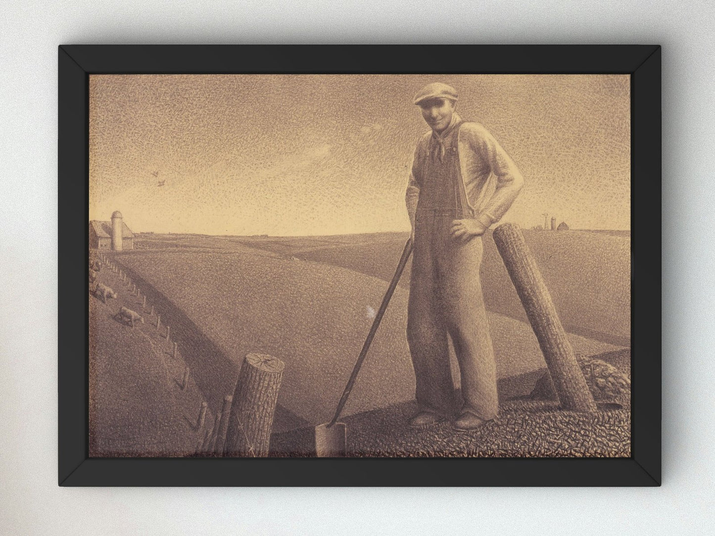 Study for In the Spring by Grant Wood, 1939, American Modernism, fine art print