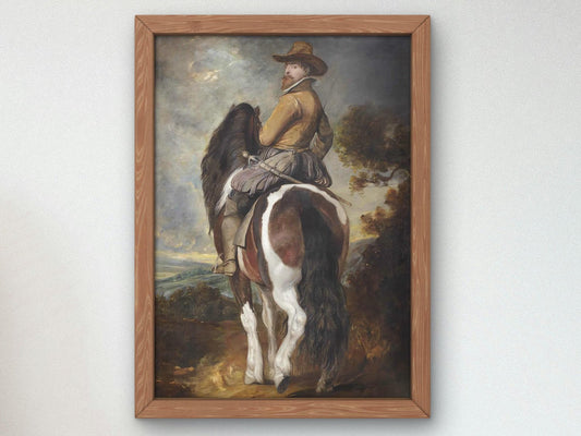 Study of a Horse with a Rider by Peter Paul Rubens, 1610, Baroque and Chiaroscuro, fine art print