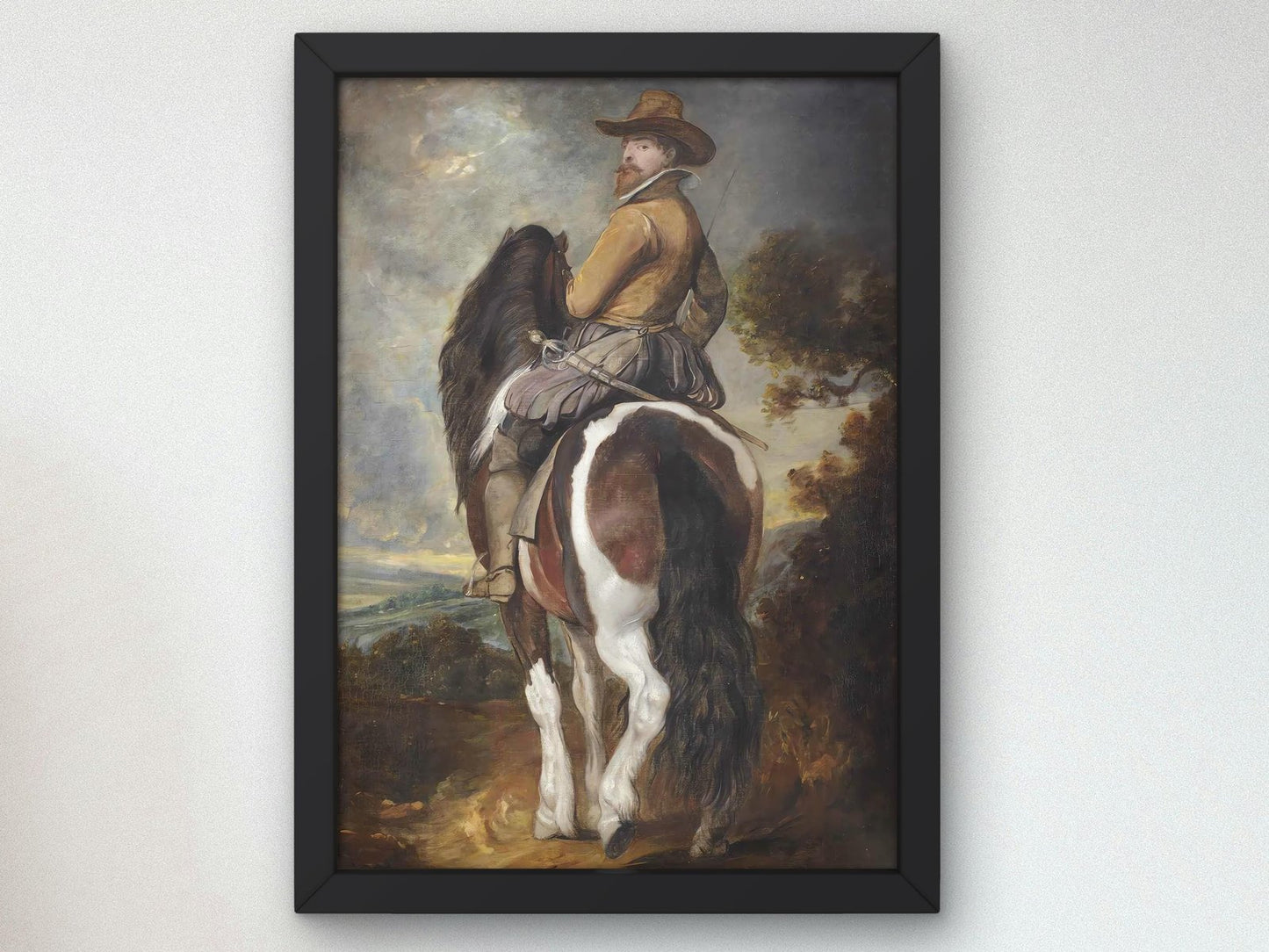 Study of a Horse with a Rider by Peter Paul Rubens, 1610, Baroque and Chiaroscuro, fine art print