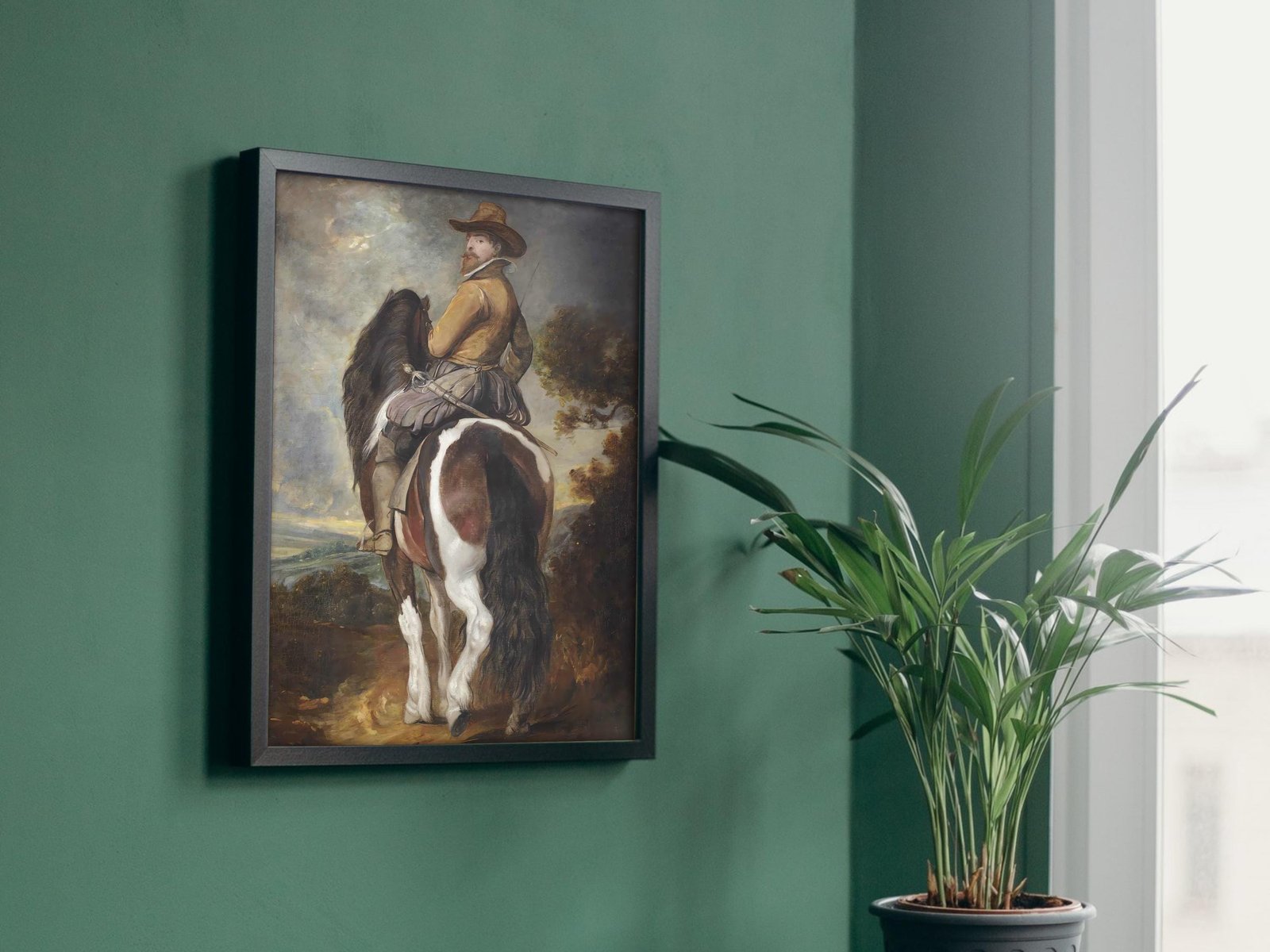 Study of a Horse with a Rider by Peter Paul Rubens, 1610, Baroque and Chiaroscuro, fine art print