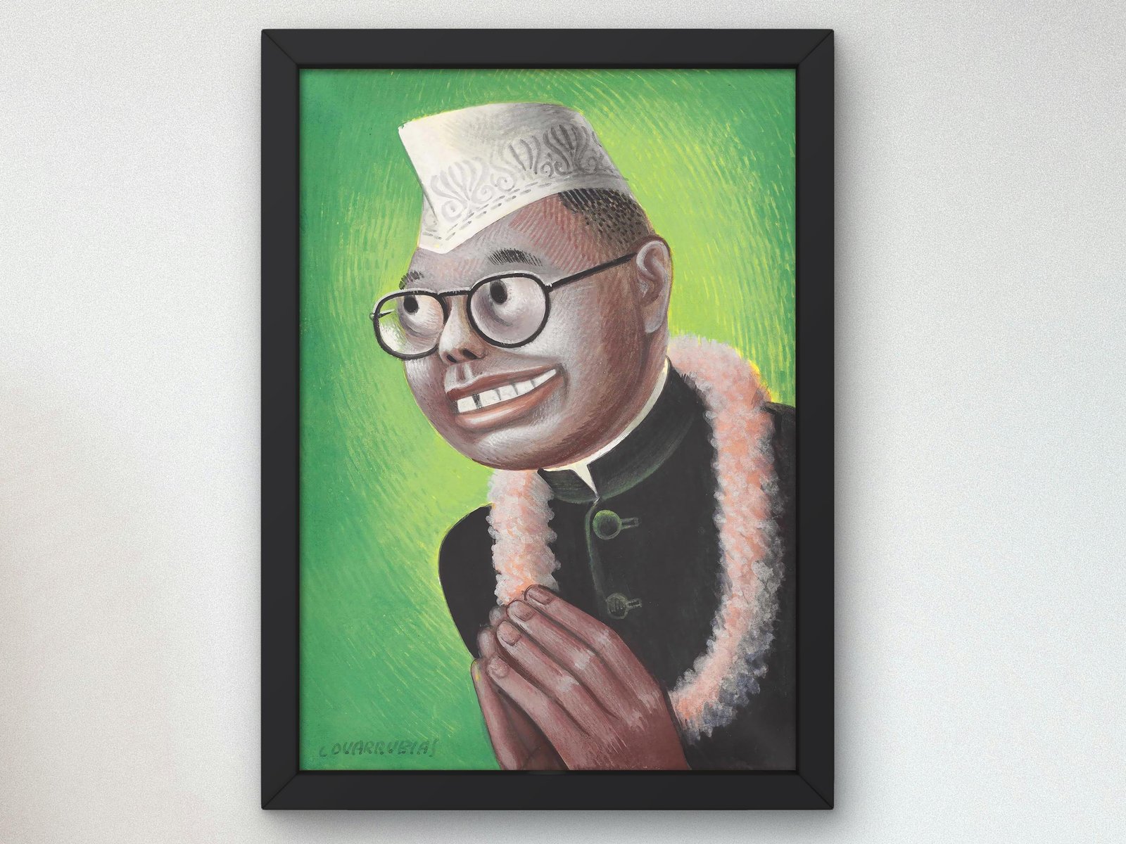 Subhas Chandra Bose by Miguel Covarrubias, 1944, Art Deco and American Modernism, fine art print