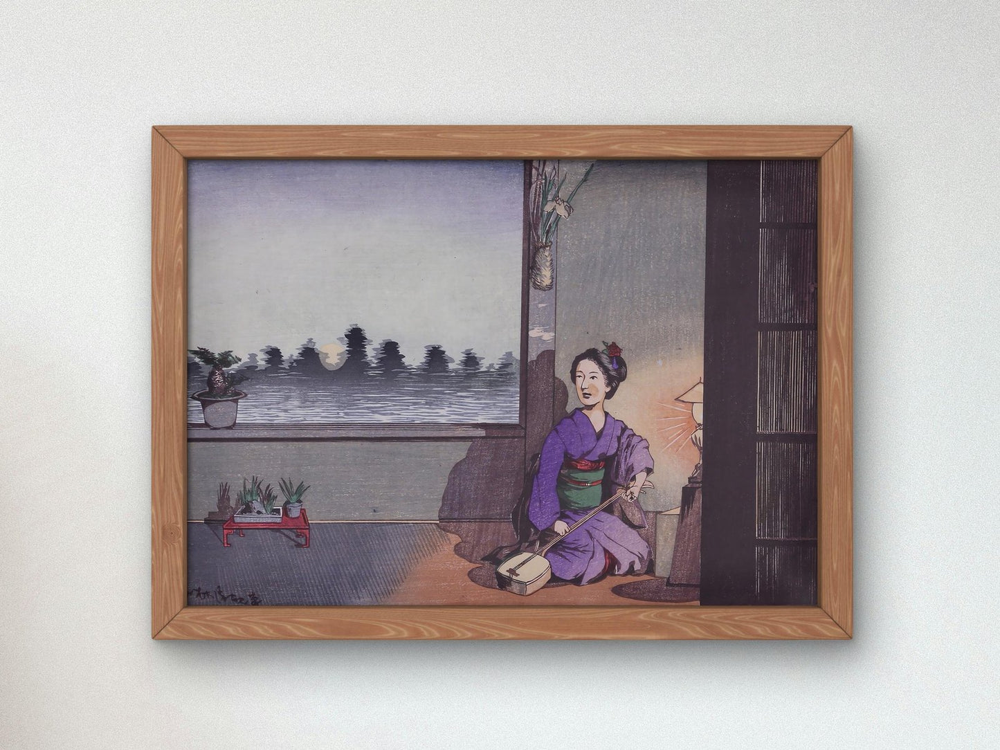 Summer Moon of Imado by Kobayashi Kiyochika, 1881, Japanese Woodblock Prints, fine art print