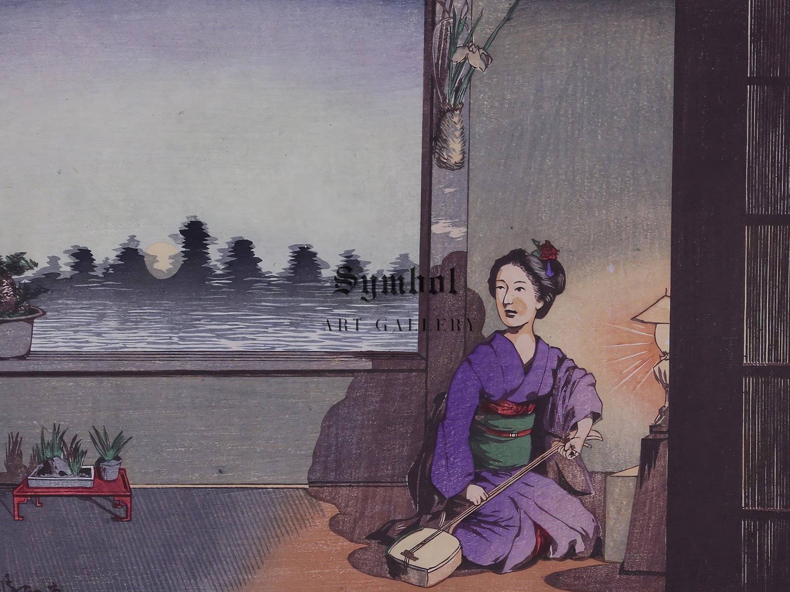 Summer Moon of Imado by Kobayashi Kiyochika, 1881, Japanese Woodblock Prints, fine art print