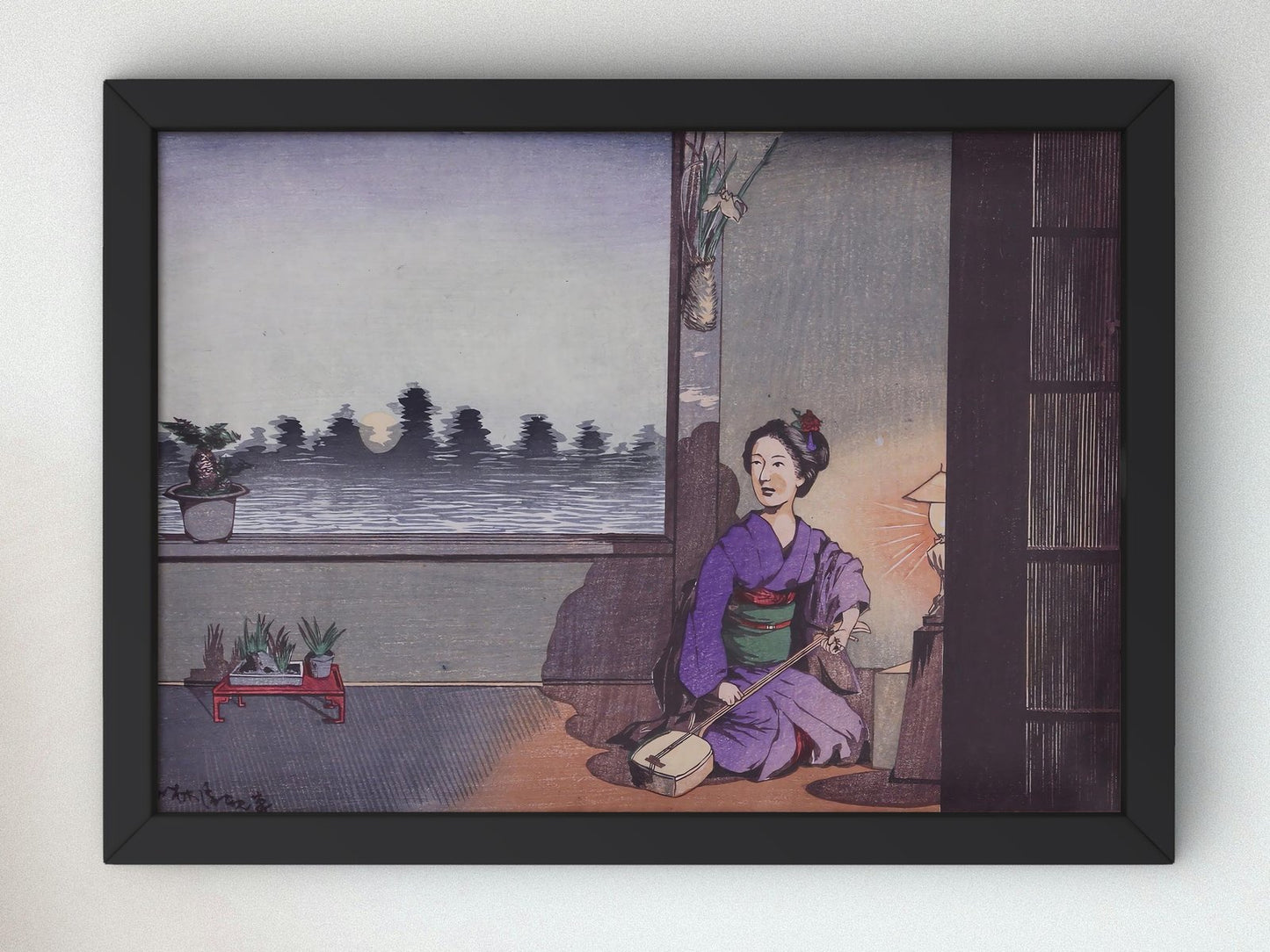 Summer Moon of Imado by Kobayashi Kiyochika, 1881, Japanese Woodblock Prints, fine art print