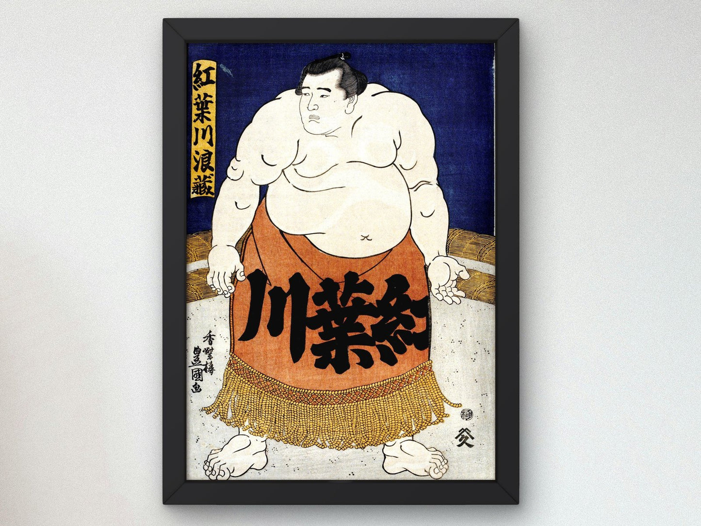Sumo Wrestler Momijigawa Namizo by Utagawa Toyokuni, 1825, Japanese Woodblock Prints, fine art print