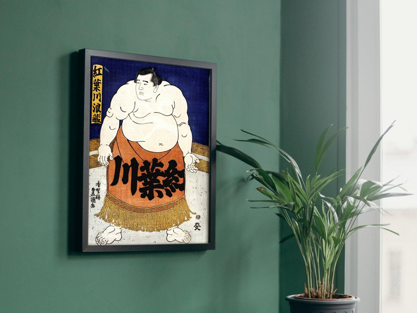 Sumo Wrestler Momijigawa Namizo by Utagawa Toyokuni, 1825, Japanese Woodblock Prints, fine art print