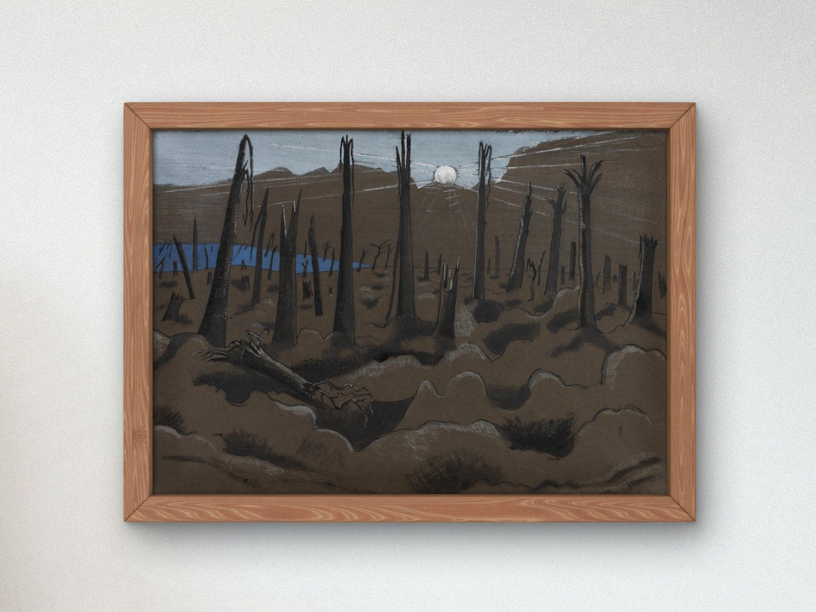 Sunrise, Inverness Copse by Paul Nash, 1918, Surrealism and Modern Art, fine art print