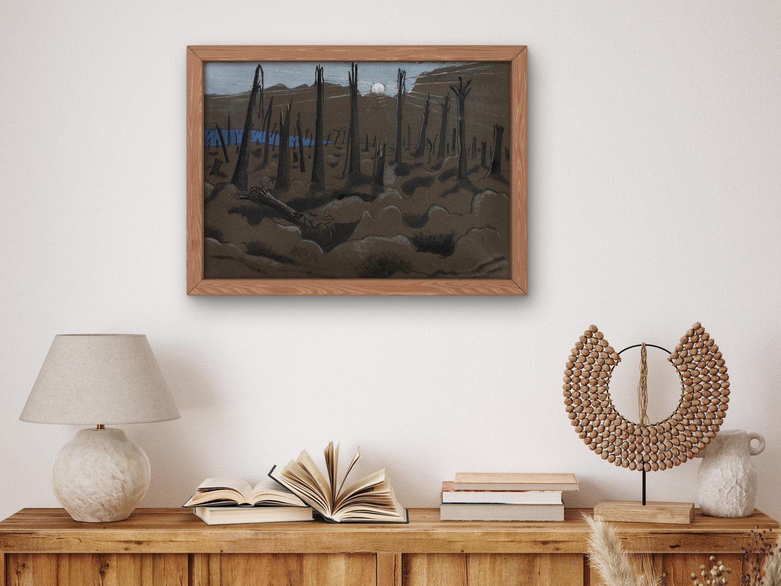 Sunrise, Inverness Copse by Paul Nash, 1918, Surrealism and Modern Art, fine art print