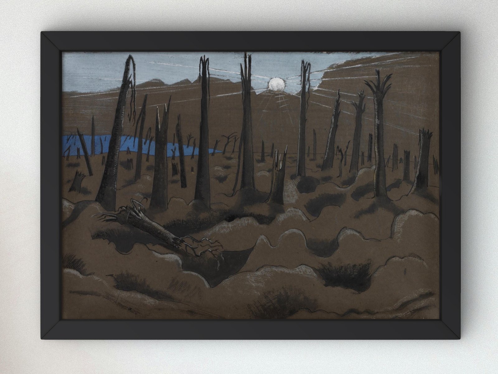 Sunrise, Inverness Copse by Paul Nash, 1918, Surrealism and Modern Art, fine art print