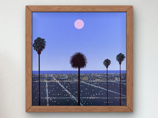 Sunset by Hiroshi Nagai, 1980s, Vaporwave and Synthwave aesthetic, fine art print