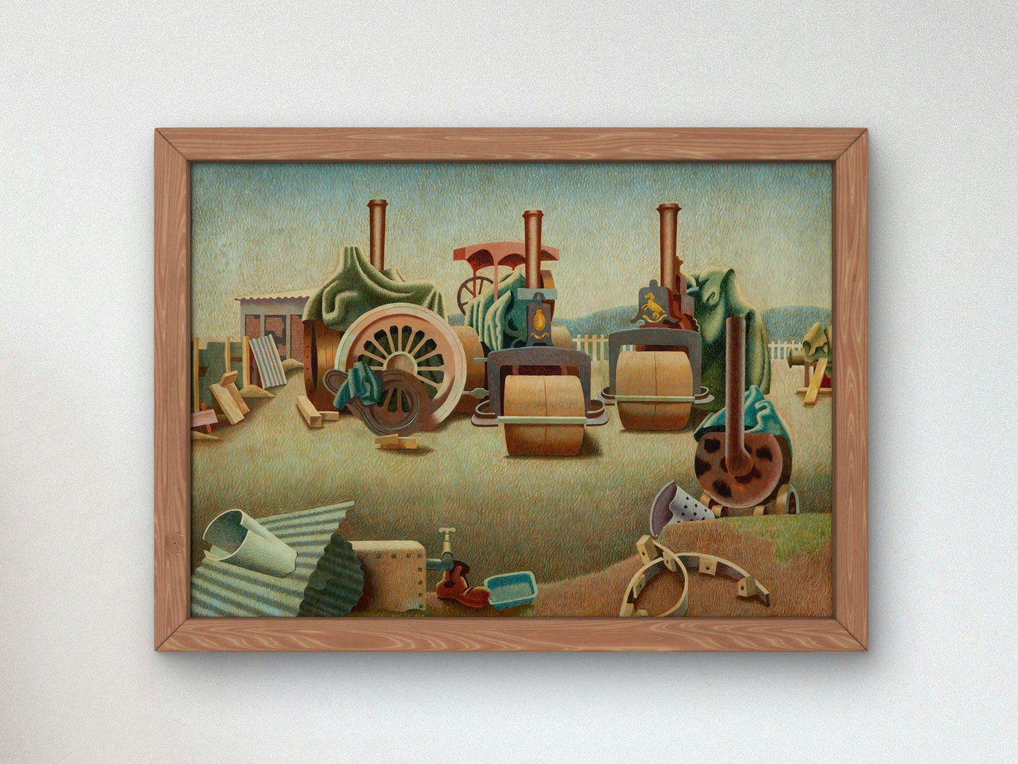 Sussex Pastoral by Edward Wadsworth, 1941, Art Deco and American Modernism, fine art print