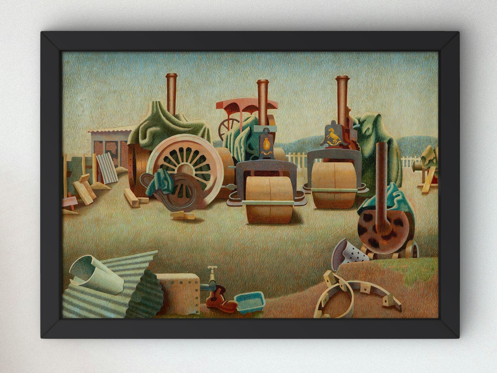 Sussex Pastoral by Edward Wadsworth, 1941, Art Deco and American Modernism, fine art print