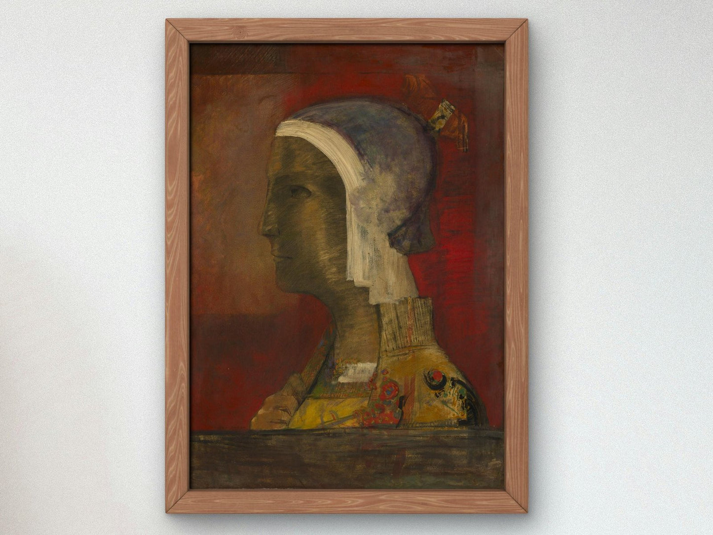 Symbolic Head by Odilon Redon, 1890, Pre-Raphaelites and Symbolism, fine art print